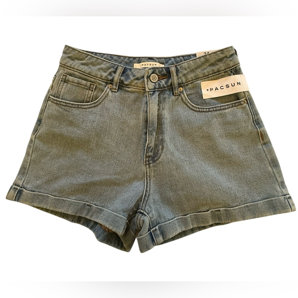 PacSun Women's “Mom Short “Jean Shorts - Light Blue Size 24 NWT